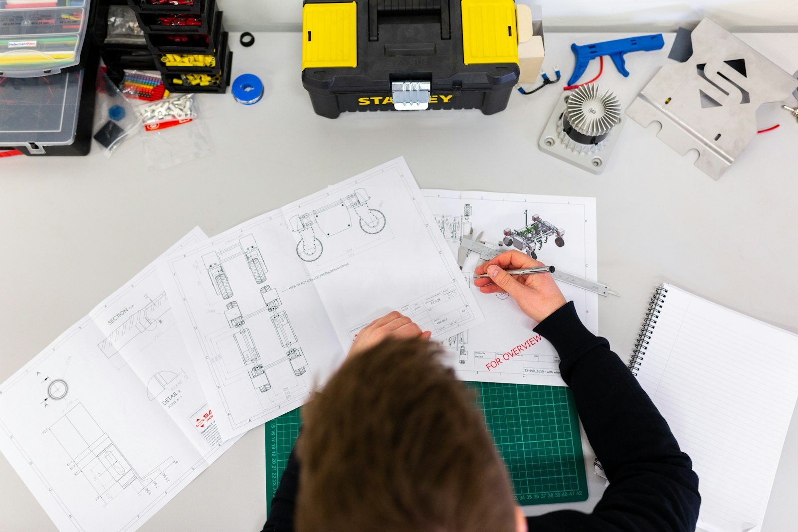 Engineer working with technology and machinery