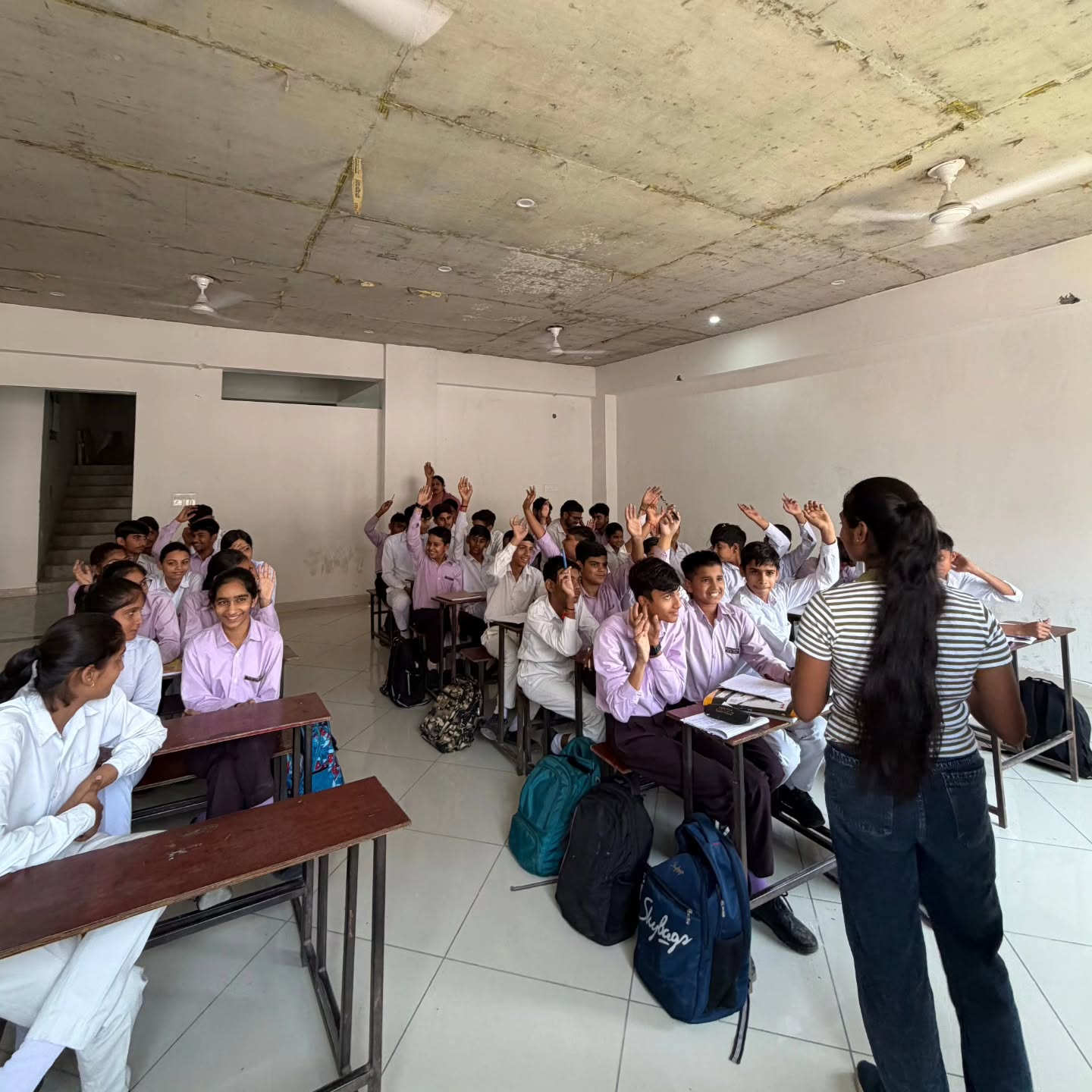 Amisha leading a Mind Mining classroom session