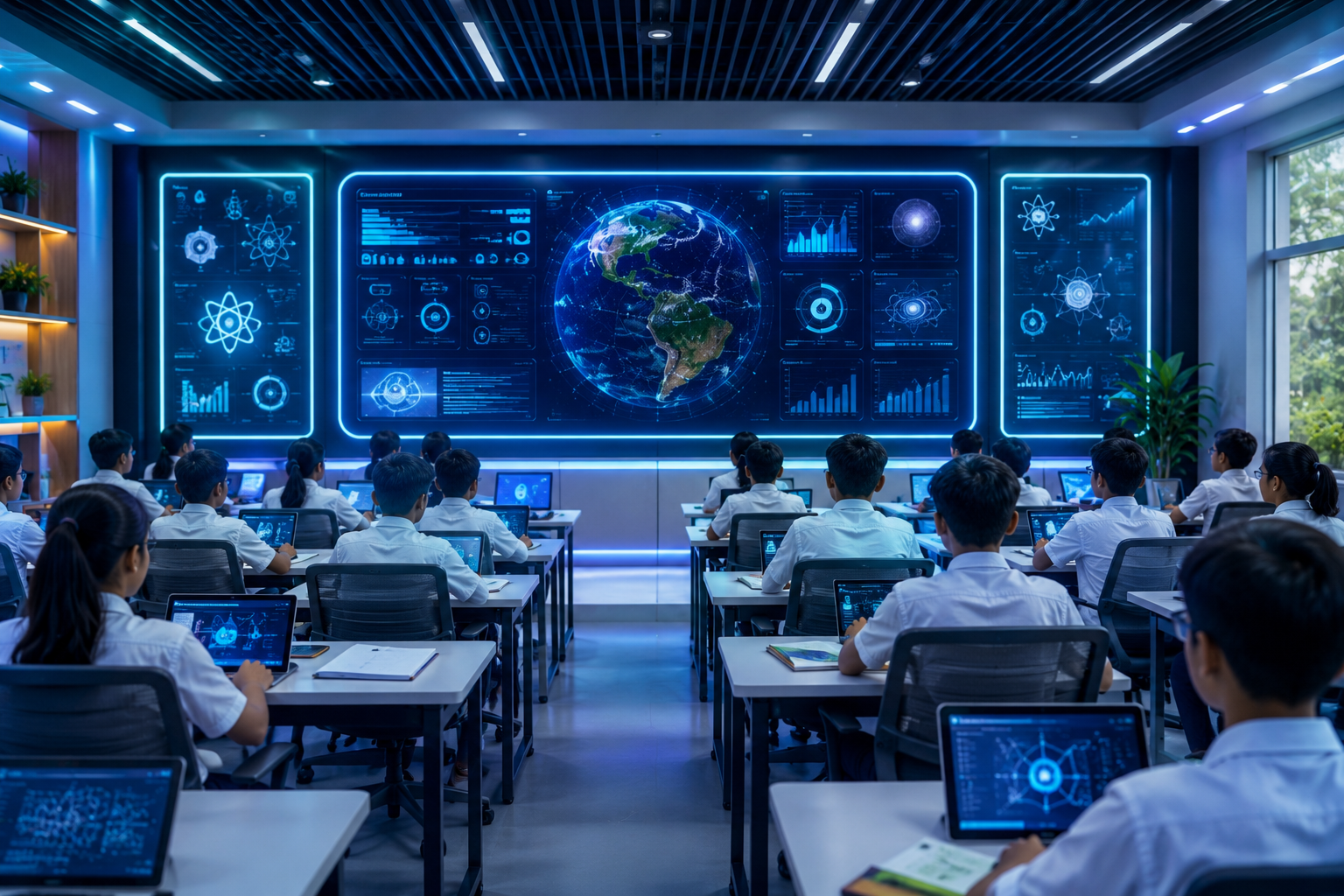 Allin Future School — an AI-assisted smart classroom where students learn with real-world data